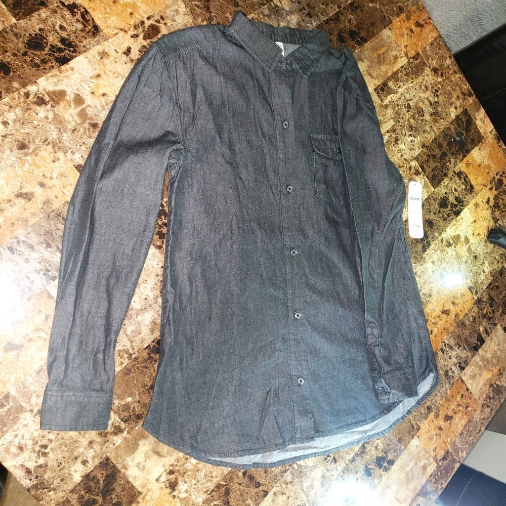 Fabkids denim long sleeve shirt - girls - XXL